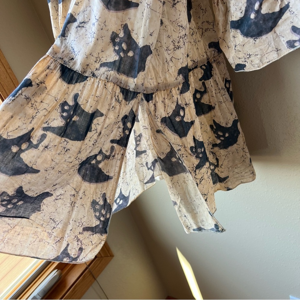A Rare Bird Distressed Birdie Tunic Top Shirt Dress One Size Whimsy Boho Artsy - Picture 4 of 13
